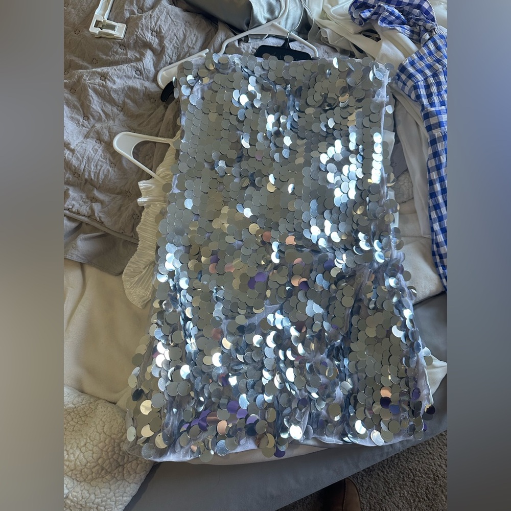 Silver Sequin Dress